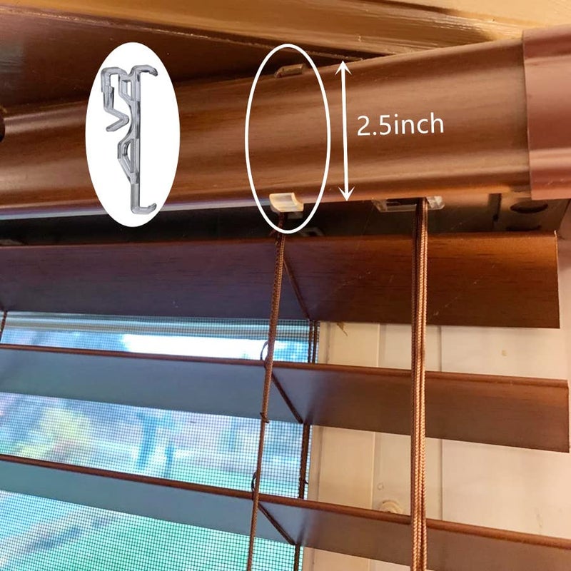 Cutelec Valance Clips 10pcs 2.5inch Clear Plastic Hidden Retainer Holder Clip for Window Blind Valance,Horizontal Faux & Wood Blinds Parts - Image 2